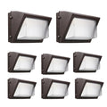 GREENLIGHTDEPOT LED Wall Packs Outdoor Lighting Photocell 80W Bronze - 8 Pack