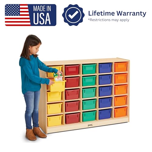 Jonti-Craft 25 Cubbie-Tray Mobile Storage Yellow
