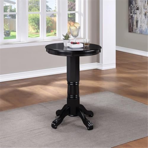 Home Square 3-Piece Pub Table Set with 2 Counter Stools Black