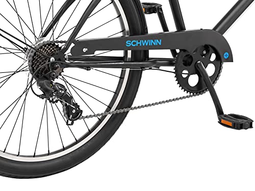 Schwinn Huron Adult Beach Cruiser Bike 26-Inch 7-Speed Black