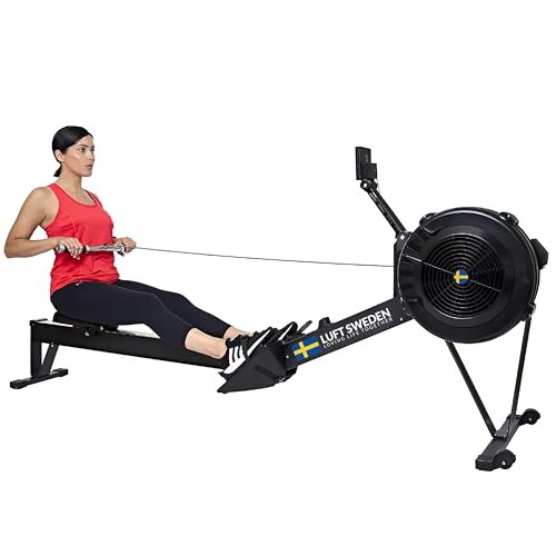 Luft Sweden Compact Rowing Machine for Home Use Black