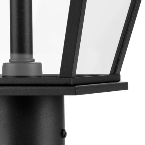 Progress Lighting Bradshaw Collection One-Light Outdoor Post Lantern Textured Black