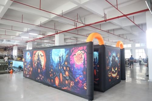 Bookishbunny Large Inflatable Maze Labyrinth Haunted House Halloween Multi