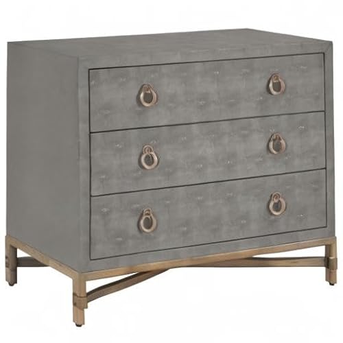 Star International Furniture Traditions Strand 3-Drawer Resin Nightstand Grey