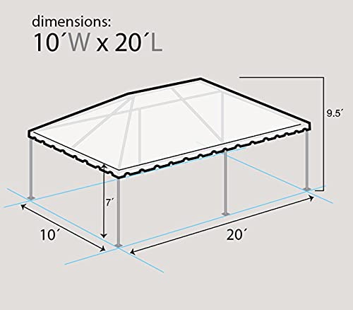 TentandTable 10' x 20' Heavy Duty Canopy Tent Blue