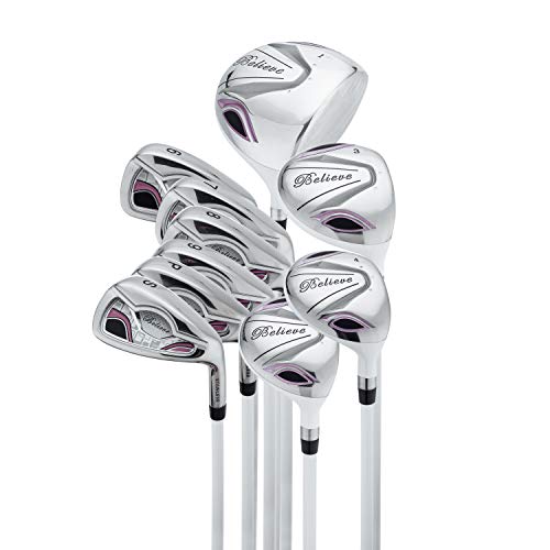 Founders Club Women's Ladies Complete Golf Set (16 Piece) Standard or Petite Length Right Handed Rose