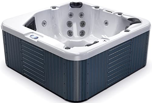 Luxuria Spas Newport 6-Person 57-Jet with Lounge Hot Tub Homemade White/Grey