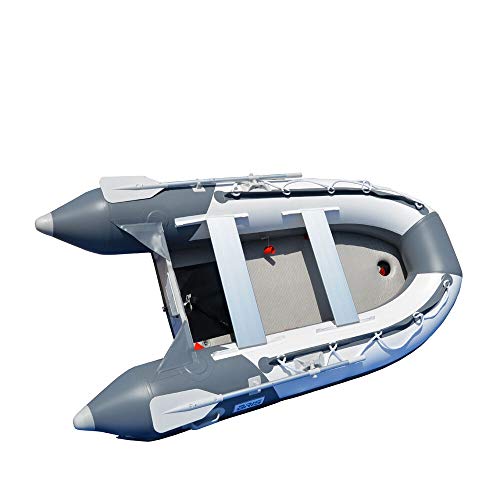 BRIS 10.8 ft Inflatable Boat Dinghy Yacht Tender Raft Gray with White
