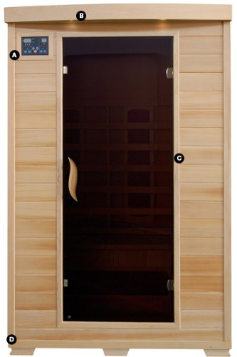 Blue Wave HeatWave SA2406 2-Person Sauna with Ceramic Heaters and Chromotherapy System