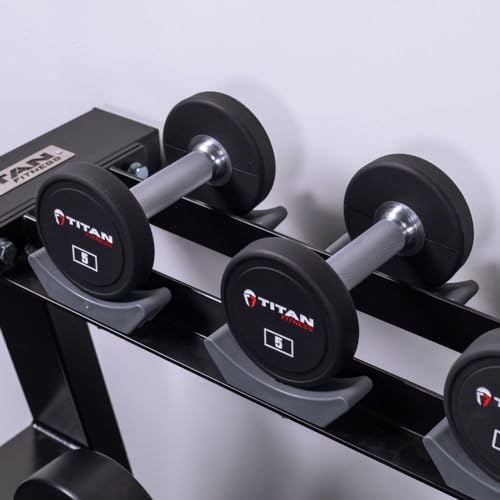 Titan Fitness 2 Tier Saddle-Style Dumbbell Weight Rack Black