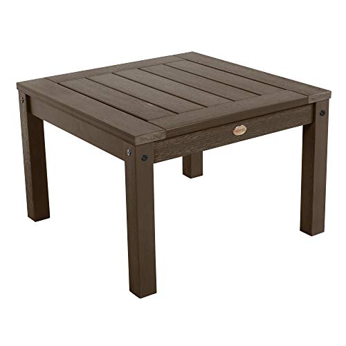 Highwood Lehigh 2 Rocking Chairs with Adirondack Side Table Weathered Acorn