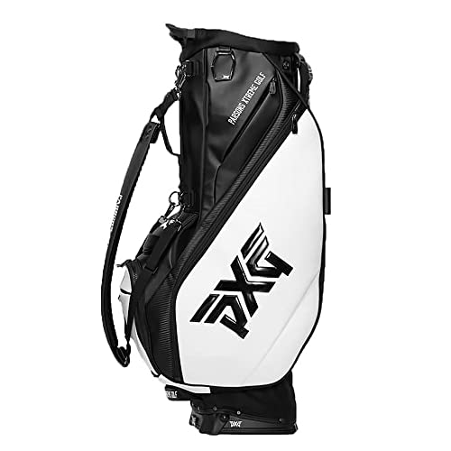 PXG 2020 Hybrid Stand Bag 8" B-UGB9-EP with 6 Compartments Opening, Multicolor (Black/White)
