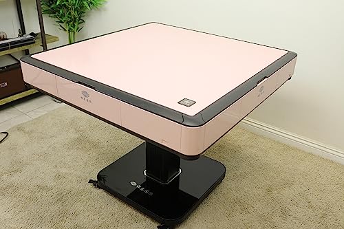 usamjtable Ultra-Thin Folding Automatic Mahjong Table Rose Pink