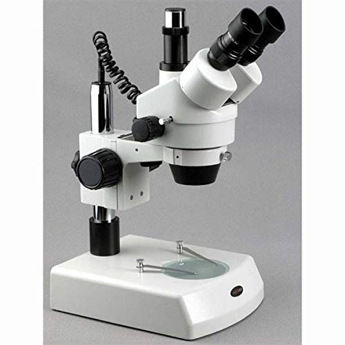 AmScope Professional Trinocular Stereo Zoom Microscope with Darkfield Condenser Clear