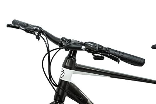 MOMODESIGN Hybrid Bike Shimano 21 Speeds with Disc Brake, 700C Anti-Puncture Wheels Gray