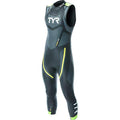 TYR Men Cat 5 Sleeveless Wetsuit Black/Grn/Yellow