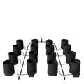 AutoPot 16 Pot GeoPot Self-Watering Hydroponic System with 3 Gallon Fabric Pots Black