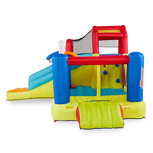 BANZAI Climb ’N’ Bounce House with Slides & Blower Multi