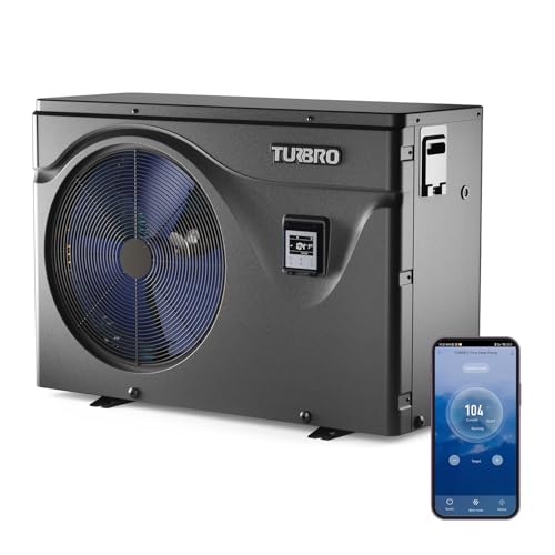 TURBRO Inverter Swimming Pool Heat Pump 75,000 BTU Black