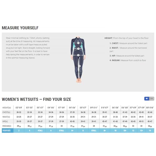 Bare 5mm Evoke Full Wetsuit Women's Black Size 12