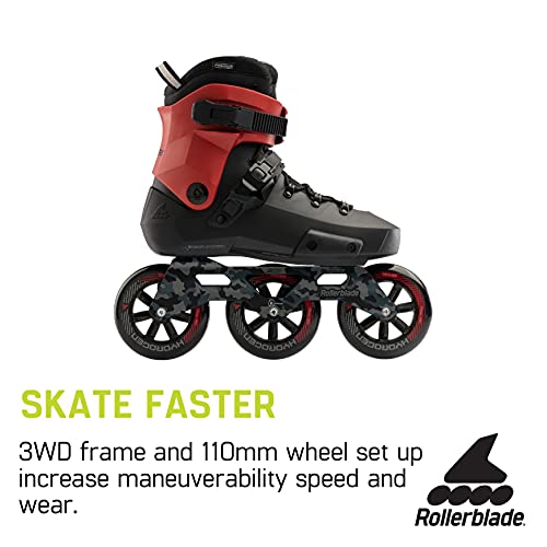Rollerblade Twister 110 Unisex Urban Fitness Inline Skates Black/Red