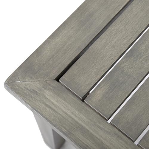 Christopher Knight Home 4-Piece Outdoor Acacia Wood Patio Set Grey+Beige