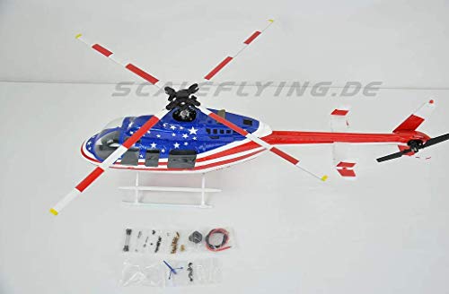 Flight Modal RC Helicopter 470 Bell ARF Stars and Stripes Kit