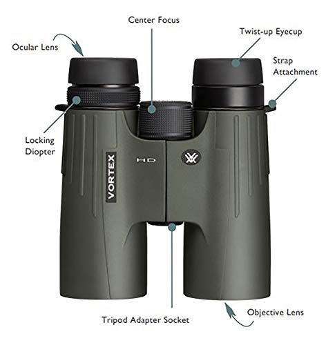 Vortex Viper HD Roof Prism Binoculars 10x50 Green