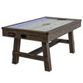 American Legend 72" Austin Air Hockey Table LED Rails Modern Walnut Finish Electronic Scoring Grey