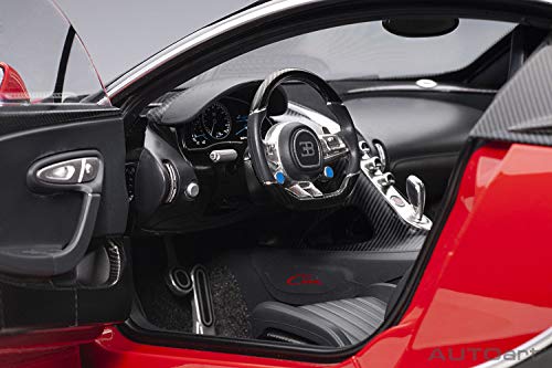 AUTOart Bugatti Chiron 1/12 Model Car Italian Red Nocturne Black