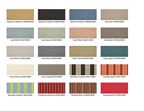 OnlineTeakFurniture Naples Sofa Set Sunbrella Fabric Outdoor Cushions Only
