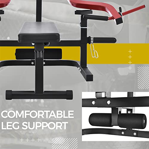 PRODCA Weight Chest Press Bench 11 Adjustable Positions Home Gym Equipment Red