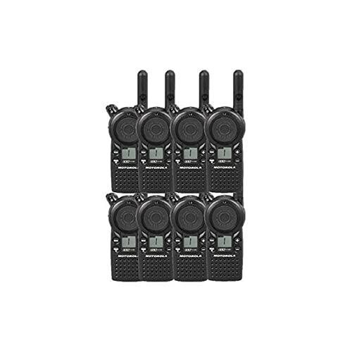 Motorola Solutions CLS1110 8 Pack Two Way Radio Walkie Talkies Black