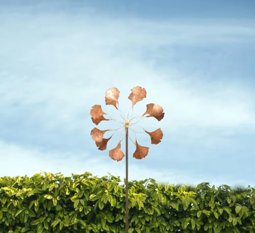 Garden Artisans Ginkgo Copper Wind Spinner