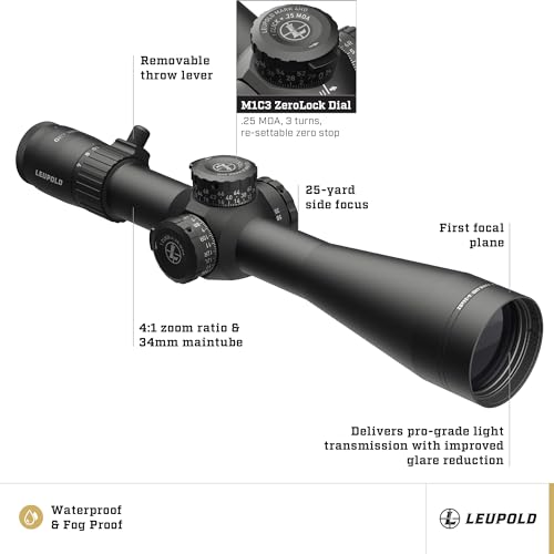 Leupold Mark 4HD 6-24x52 M1C3 Side Focus FFP PR2-MOA Riflescope Matte Finish