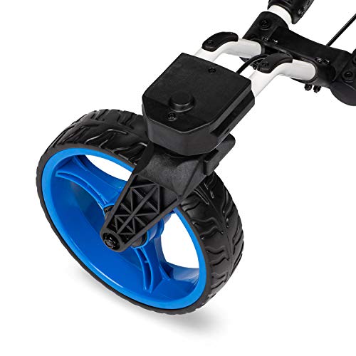 Founders Club Swerve 3 Wheel Push Pull Golf Cart White Blue