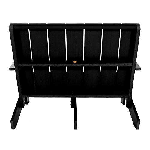 Highwood Italica Modern Outdoor Adirondack Loveseat Black