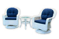 Tortuga Outdoor Biloxi 3 Piece Resin Wicker Bistro Set Coastal White