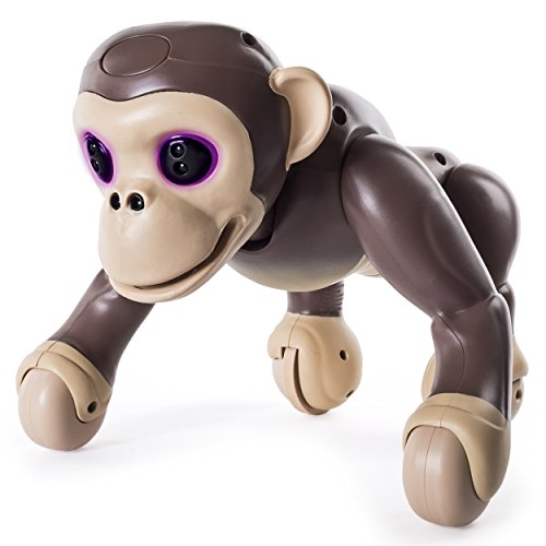 Zoomer Interactive Chimp Toy Brown and Beige