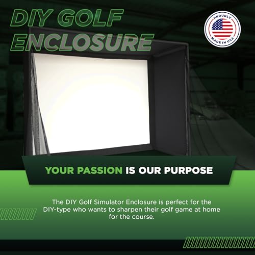 The Indoor Golf Shop DIY Golf Simulator Enclosure 8x10.5 Black