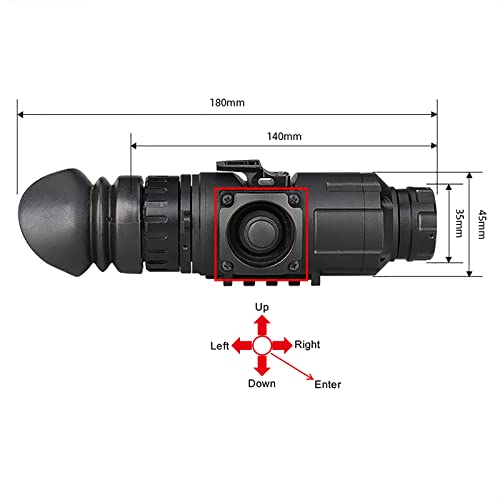 YSS High-Performance 1-8X Digital Monocular Night Vision M250HD Black