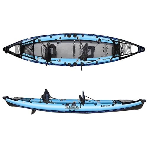Waimea Bay Rigid Inflatables Drifter 2 Seater Inflatable Fishing Kayak Multicolor
