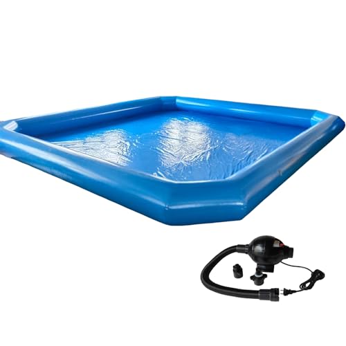 Banfluxion Inflatable Family Pool 315x315x26in with 800W Blowers Blue
