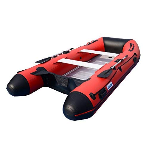BRIS 12ft Inflatable Boat Red with Black