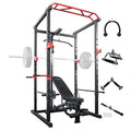 IFAST Power Cage with LAT Pull Down System & Weight Bench Cable Machine Attachments