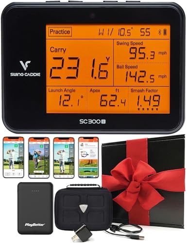 PlayBetter Swing Caddie SC300i Golf Launch Monitor Gift Box Bundle - SC300i with Gift Box
