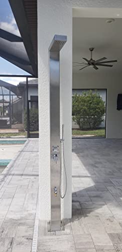 No Worries Products Windsor ADA 316 Marine Grade Stainless Steel Outdoor Shower Panel