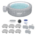 Coleman SaluSpa Sicily AirJet Inflatable Hot Tub with Pool/Spa Seat & Headrest Pillows