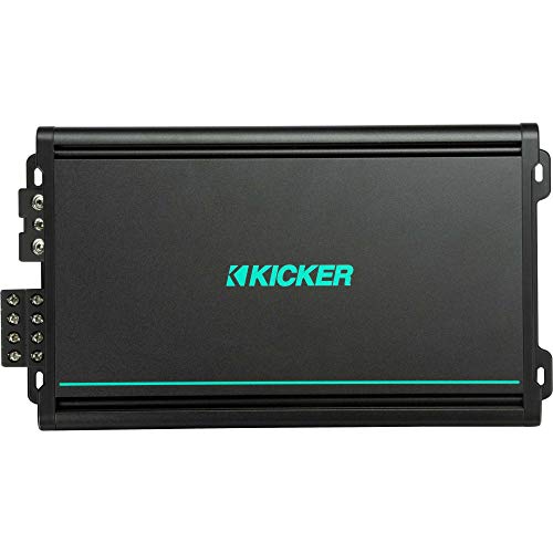KICKER 10-Inch Premium Marine Subwoofer & 48KMA6004 Marine Amp Bundle with LED Remote