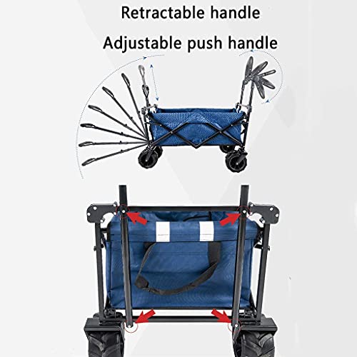 5sssallefaa Folding Utility Wagon Offroad Garden Transport Cart 85kg/187lbs